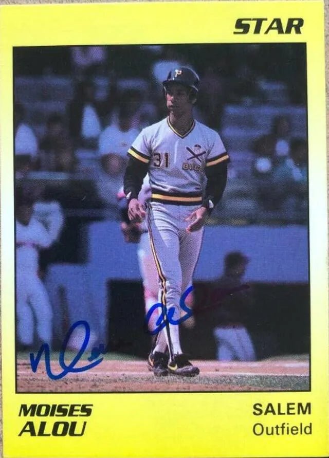 Moises Alou Signed 1989 Star Baseball Card