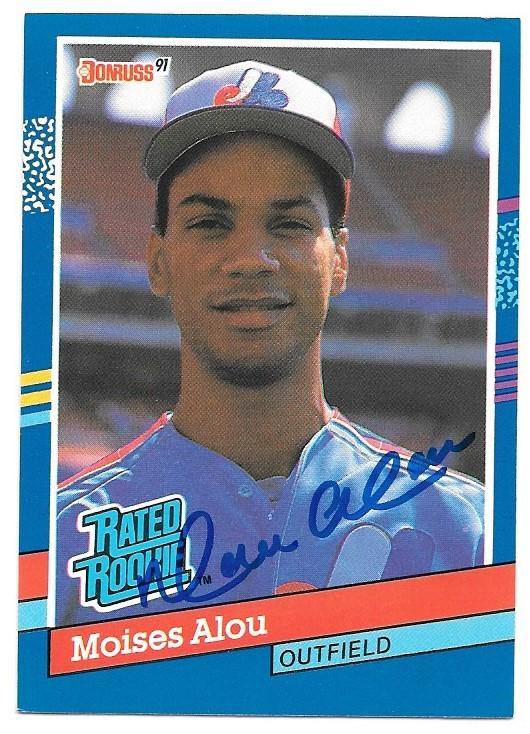 Moises Alou Signed 1991 Donruss Baseball Card - Montreal Expos - PastPros