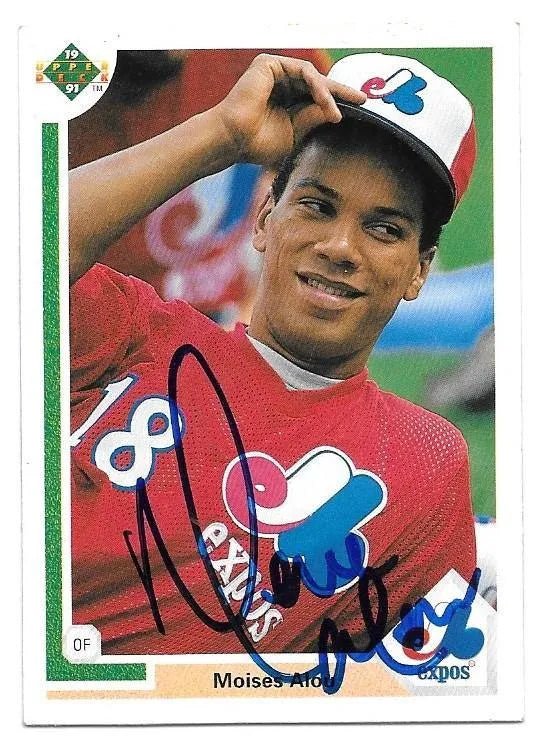Moises Alou Signed 1991 Upper Deck Baseball Card - Montreal Expos