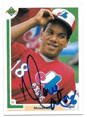 Moises Alou Signed 1991 Upper Deck Baseball Card - Montreal Expos