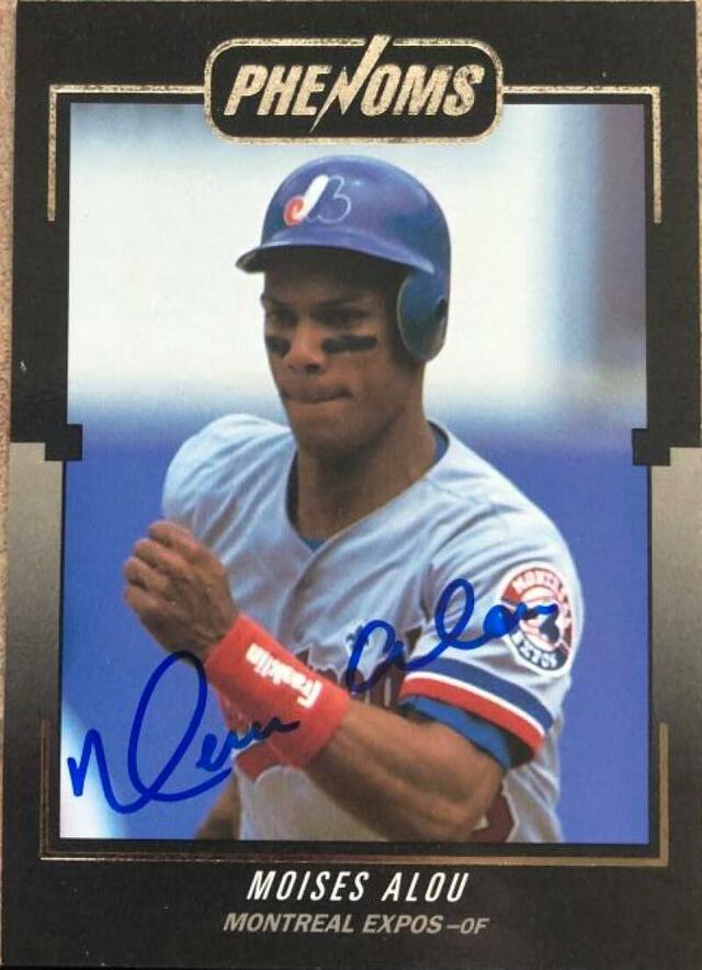 Moises Alou Signed 1992 Donruss Rookies Phenoms Baseball Card - Montreal Expos - PastPros
