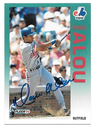 Moises Alou Signed 1992 Fleer Update Baseball Card - Montreal Expos