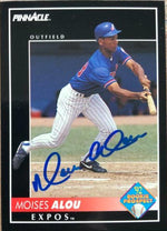 Moises Alou Signed 1992 Pinnacle Baseball Card - Montreal Expos - PastPros