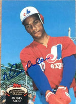 Moises Alou Signed 1992 Stadium Club Baseball Card - Montreal Expos