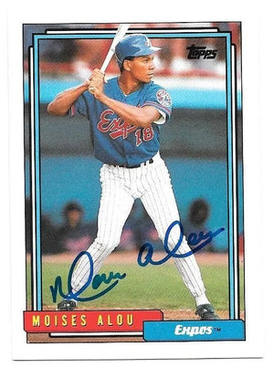 Moises Alou Signed 1992 Topps Baseball Card - Montreal Expos