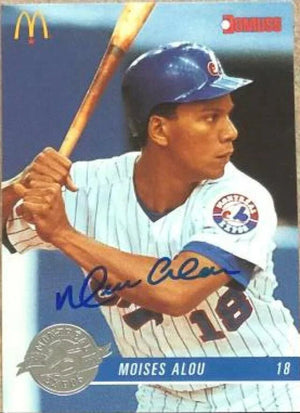 Moises Alou Signed 1993 Donruss McDonald's Baseball Card - Montreal Expos