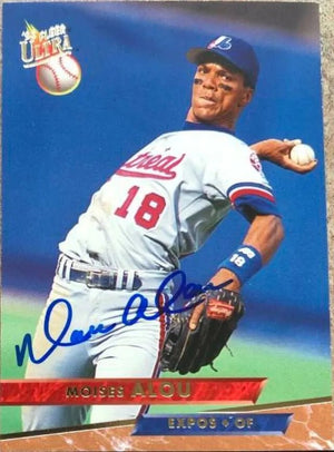 Moises Alou Signed 1993 Fleer Ultra Baseball Card - Montreal Expos