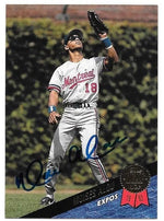 Moises Alou Signed 1993 Leaf Baseball Card - Montreal Expos