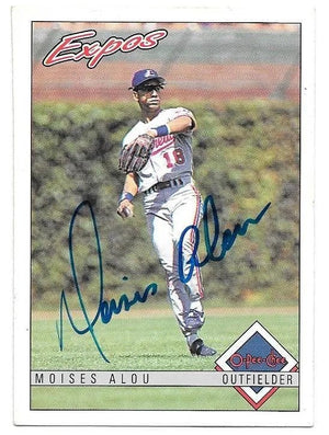 Moises Alou Signed 1993 O-Pee-Chee Baseball Card - Montreal Expos