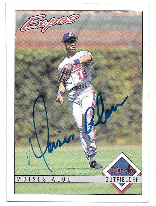 Moises Alou Signed 1993 O-Pee-Chee Baseball Card - Montreal Expos - PastPros