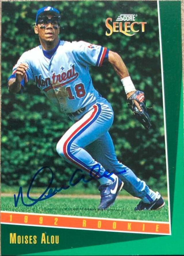Moises Alou Signed 1993 Score Select Baseball Card - Montreal Expos - PastPros