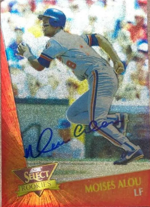 Moises Alou Signed 1993 Score Select Rookies Baseball Card - Montreal Expos
