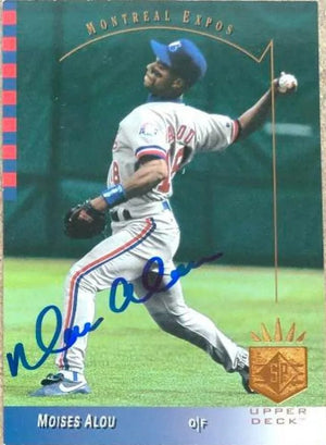 Moises Alou Signed 1993 SP Baseball Card - Montreal Expos