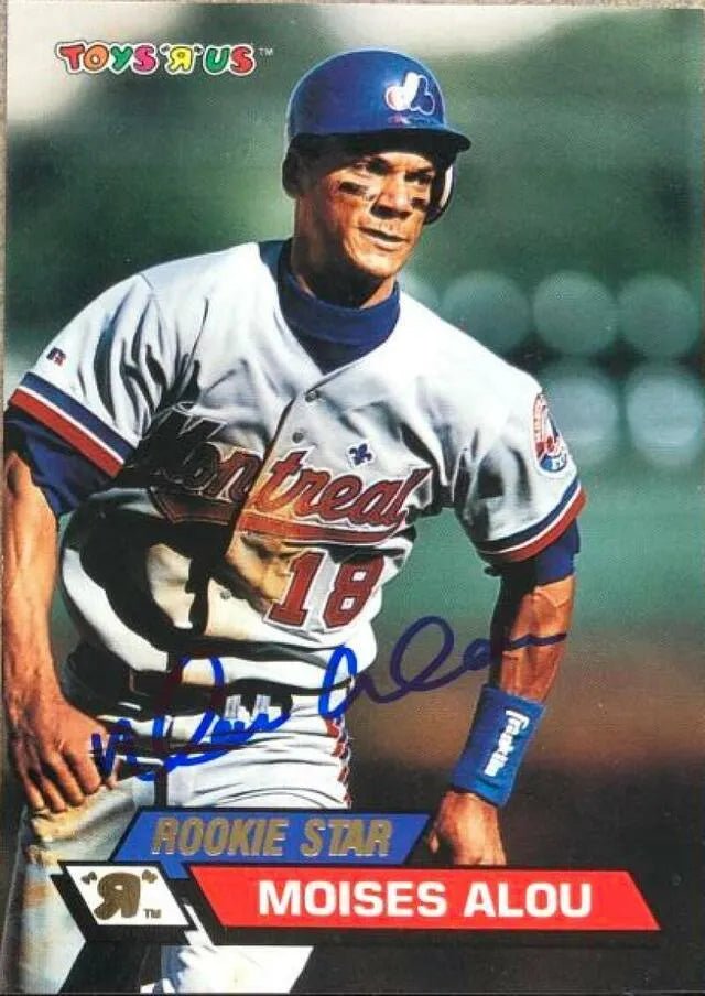Moises Alou Signed 1993 Stadium Club Toys R Us Baseball Card - Montreal Expos
