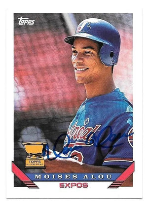 Moises Alou Signed 1993 Topps Baseball Card - Montreal Expos