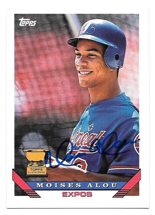 Moises Alou Signed 1993 Topps Baseball Card - Montreal Expos - PastPros