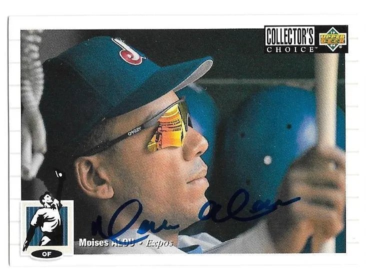Moises Alou Signed 1994 Collector's Choice Baseball Card - Montreal Expos