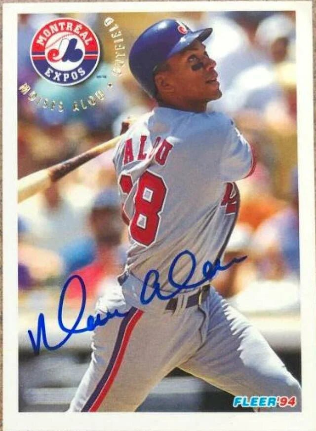 Moises Alou Signed 1994 Fleer Baseball Card - Montreal Expos