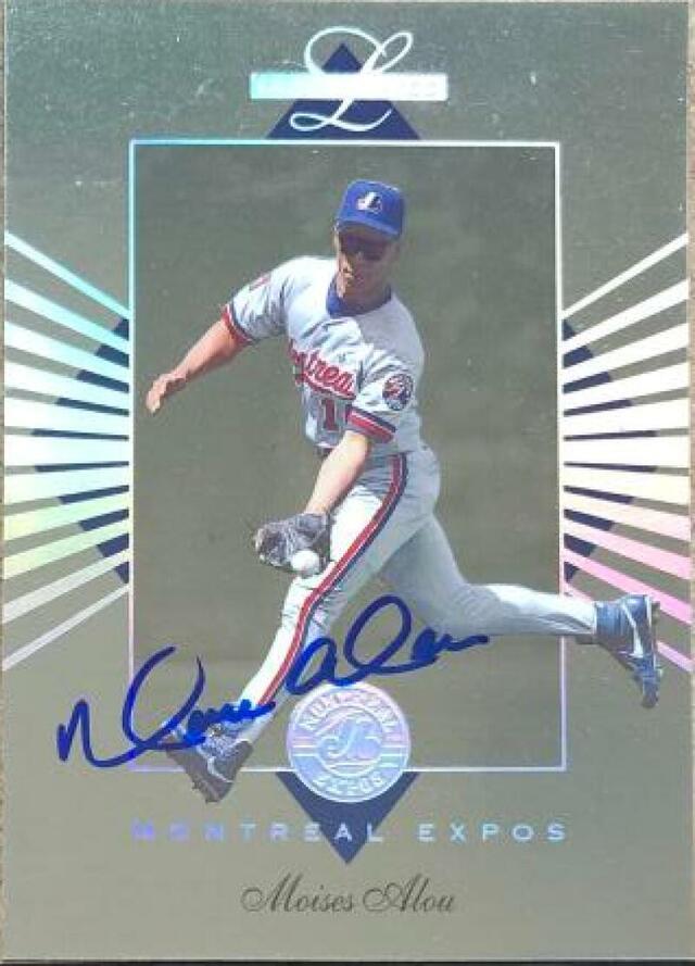 Moises Alou Signed 1994 Leaf Limited Baseball Card - Montreal Expos - PastPros