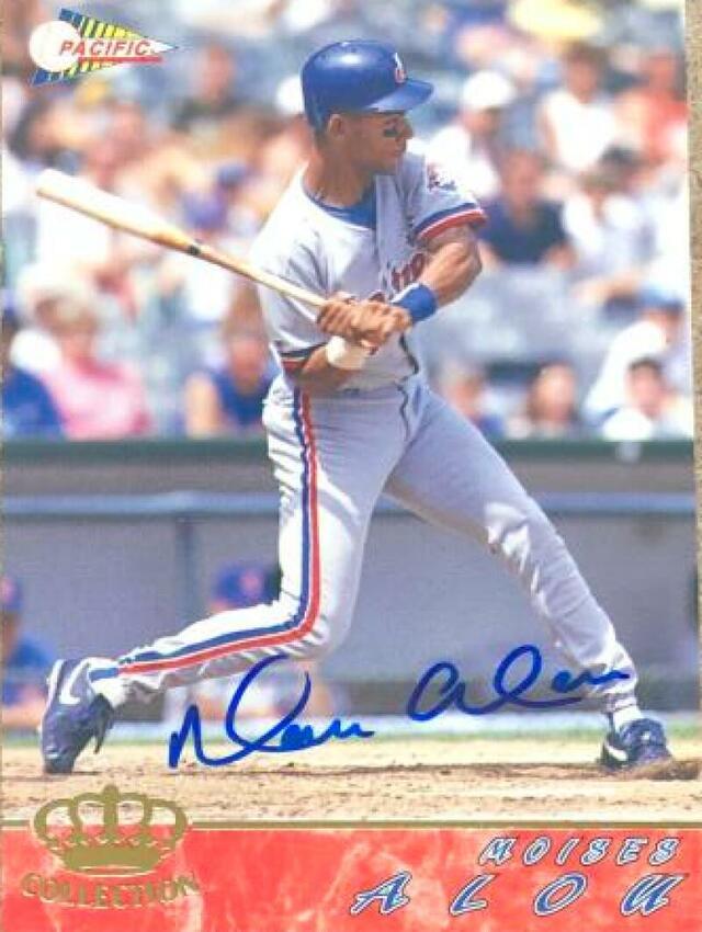 Moises Alou Signed 1994 Pacific Crown Collection Baseball Card - Montreal Expos - PastPros