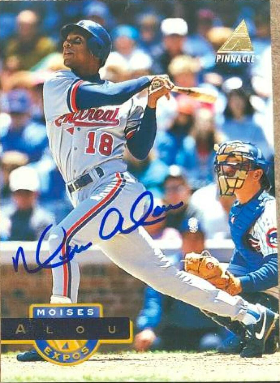 Moises Alou Signed 1994 Pinnacle Baseball Card - Montreal Expos - PastPros