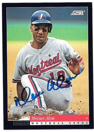 Moises Alou Signed 1994 Score Baseball Card - Montreal Expos