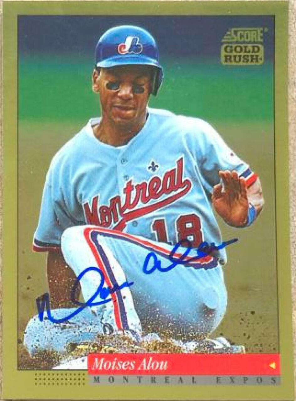Moises Alou Signed 1994 Score Gold Rush Baseball Card - Montreal Expos - PastPros