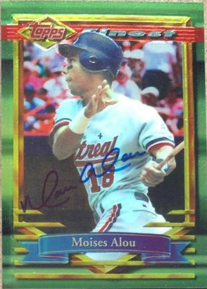 Moises Alou Signed 1994 Topps Finest Baseball Card - Montreal Expos