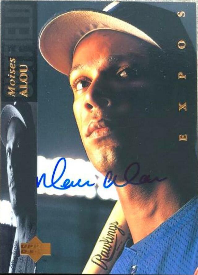 Moises Alou Signed 1994 Upper Deck Baseball Card - Montreal Expos - PastPros
