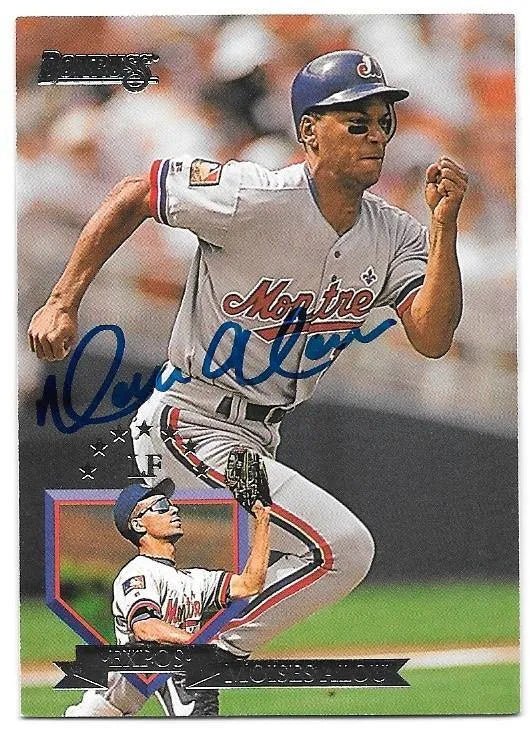 Moises Alou Signed 1995 Donruss Baseball Card - Montreal Expos