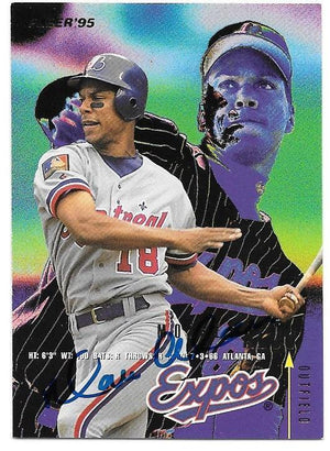 Moises Alou Signed 1995 Fleer Baseball Card - Montreal Expos - PastPros