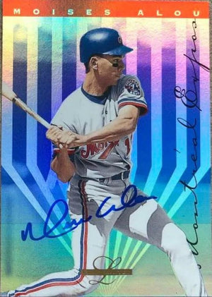 Moises Alou Signed 1995 Leaf Limited Baseball Card - Montreal Expos