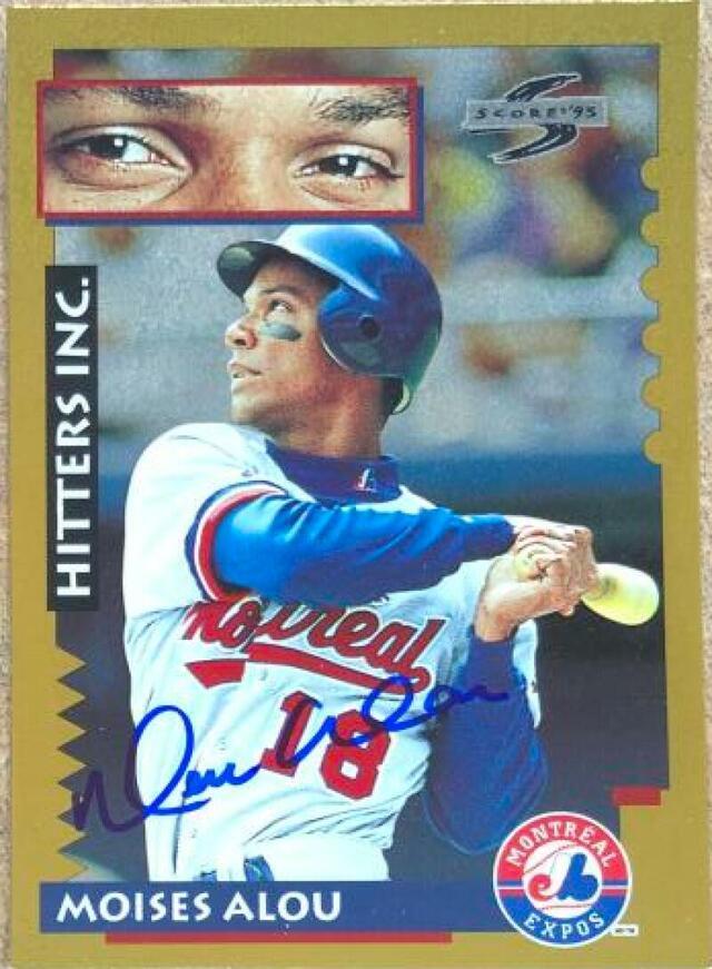 Moises Alou Signed 1995 Score Gold Rush Baseball Card - Montreal Expos - #572 - PastPros