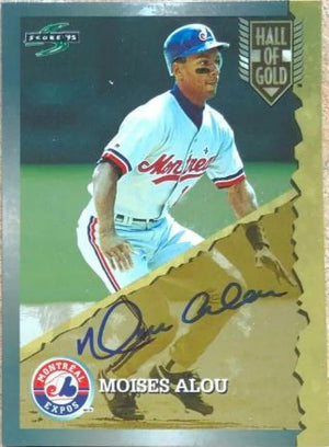Moises Alou Signed 1995 Score Hall of Gold Baseball Card - Montreal Expos