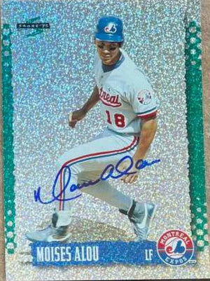 Moises Alou Signed 1995 Score Platinum Team Sets Baseball Card - Montreal Expos