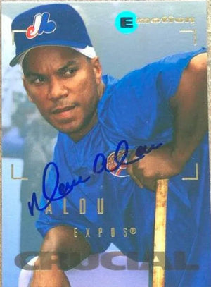 Moises Alou Signed 1995 Skybox E-Motion Baseball Card - Montreal Expos