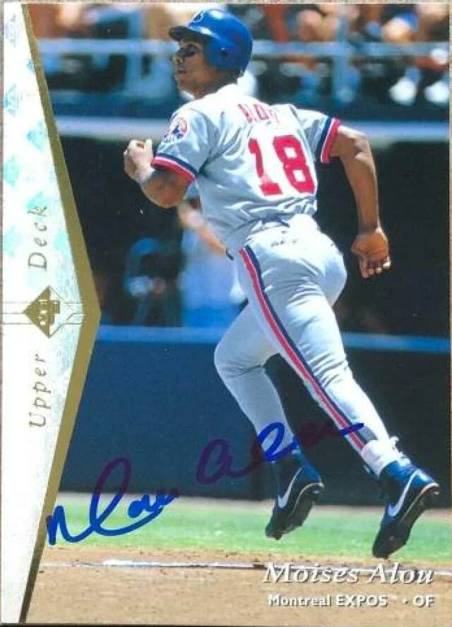 Moises Alou Signed 1995 SP Superbafoil Baseball Card - Montreal Expos