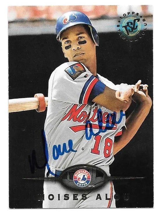 Moises Alou Signed 1995 Stadium Club Baseball Card - Montreal Expos