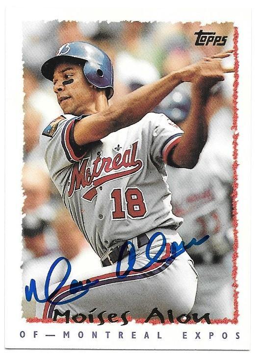 Moises Alou Signed 1995 Topps Baseball Card - Montreal Expos - PastPros