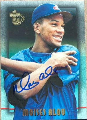 Moises Alou Signed 1995 Topps Embossed Baseball Card - Montreal Expos - PastPros