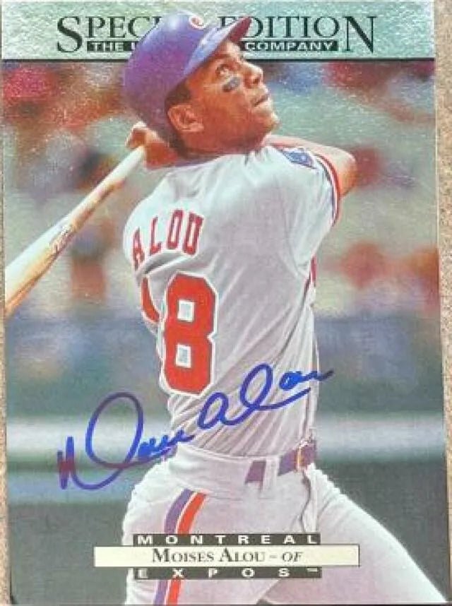 Moises Alou Signed 1995 Upper Deck Special Edition Baseball Card - Montreal Expos
