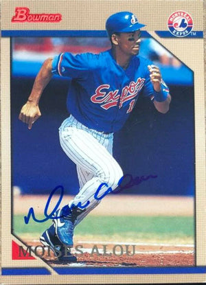 Moises Alou Signed 1996 Bowman Baseball Card - Montreal Expos - PastPros