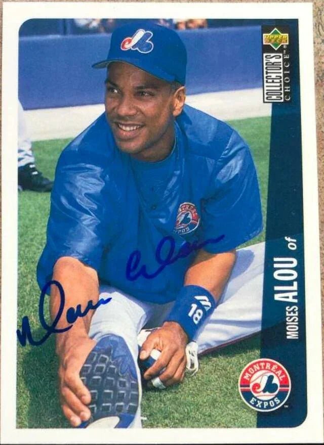 Moises Alou Signed 1996 Collector's Choice Baseball Card - Montreal Expos