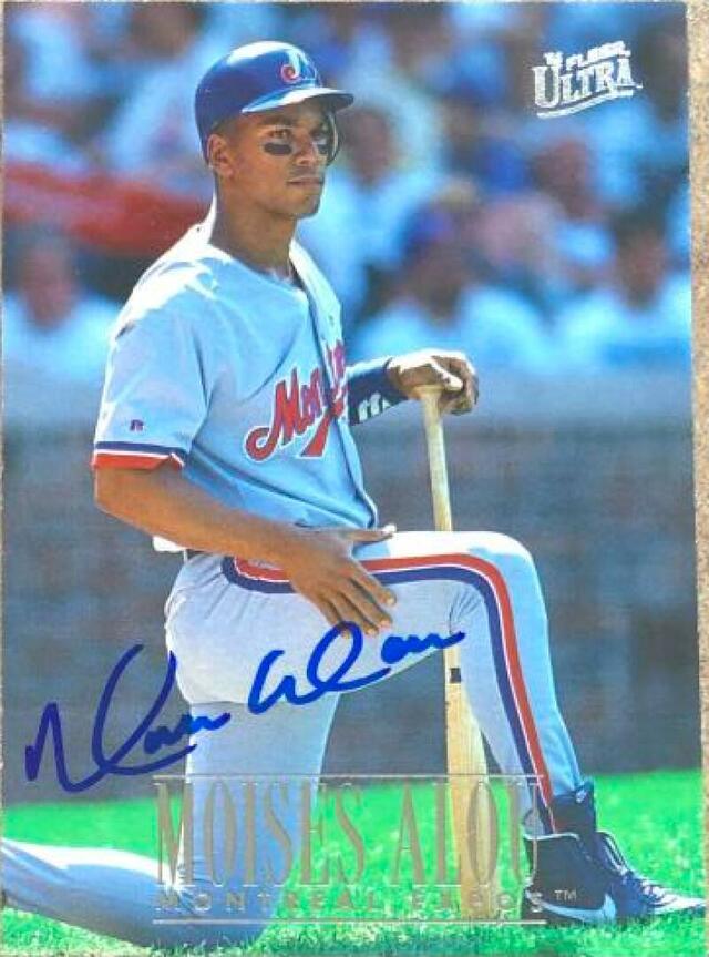 Moises Alou Signed 1996 Fleer Ultra Baseball Card - Montreal Expos - PastPros
