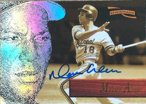 Moises Alou Signed 1996 Pinnacle Aficionado Baseball Card - Montreal Expos