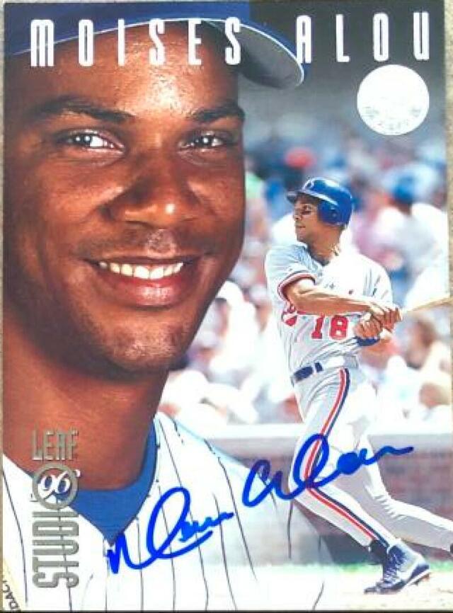 Moises Alou Signed 1996 Studio Baseball Card - Montreal Expos - PastPros