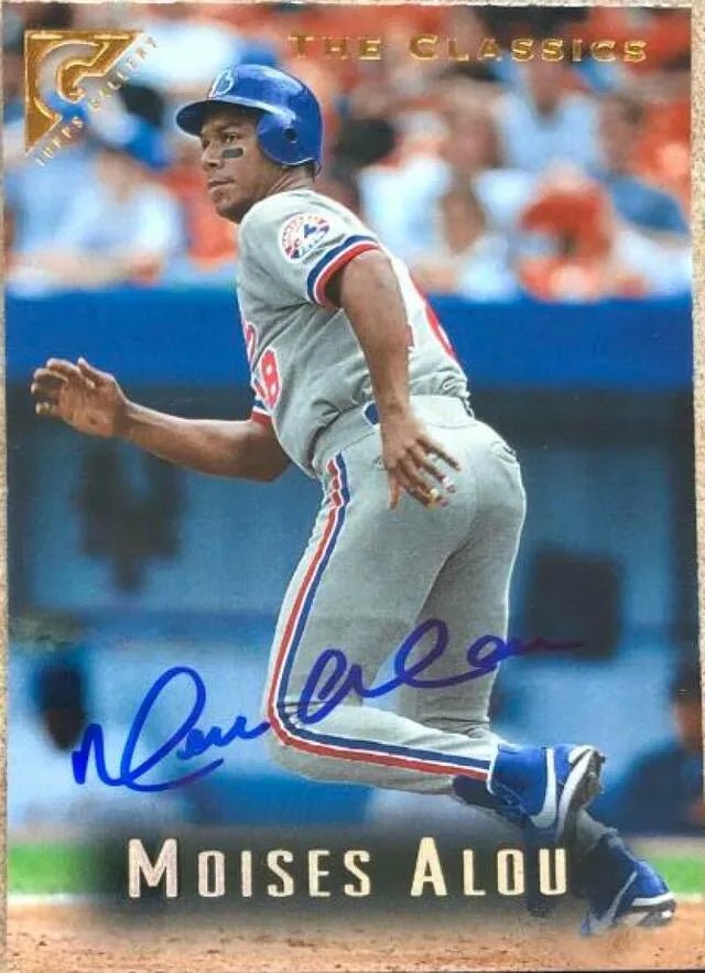 Moises Alou Signed 1996 Topps Gallery Baseball Card - Montreal Expos