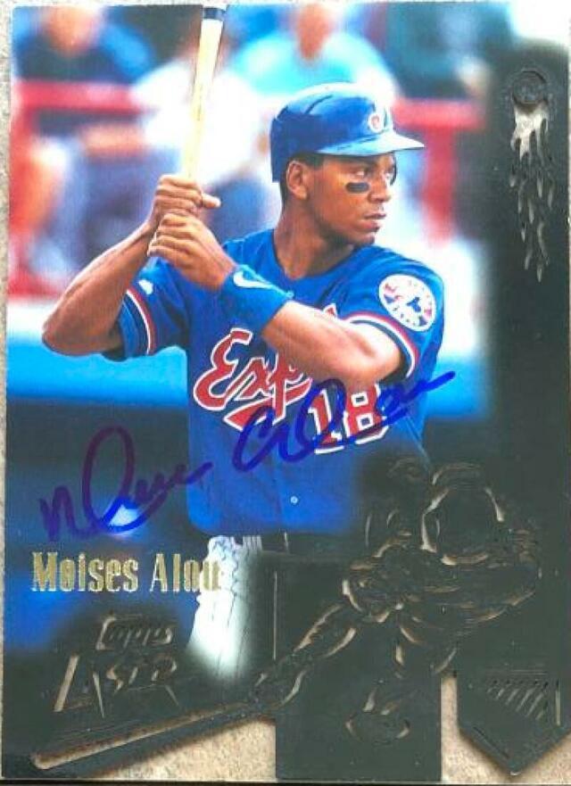 Moises Alou Signed 1996 Topps Laser Baseball Card - Montreal Expos - PastPros