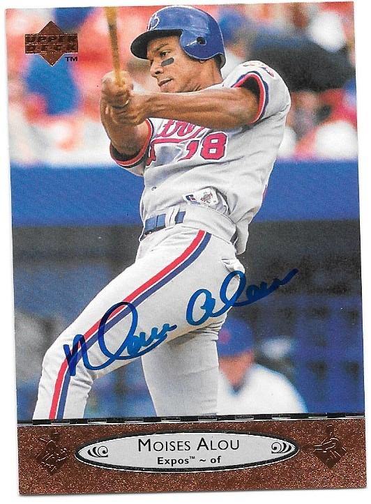Moises Alou Signed 1996 Upper Deck Baseball Card - Montreal Expos - PastPros