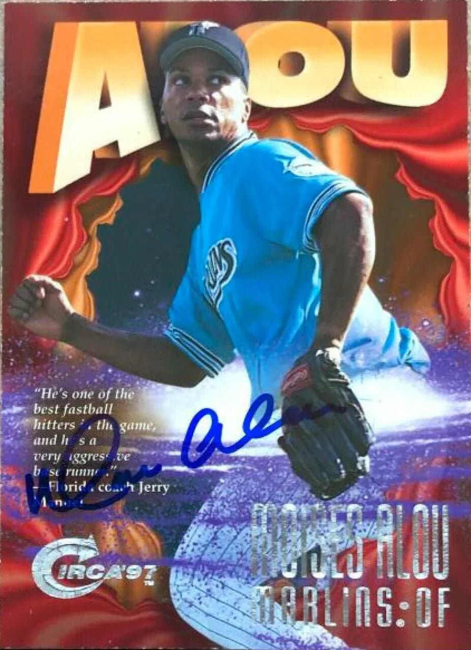 Moises Alou Signed 1997 Circa Baseball Card - Florida Marlins
